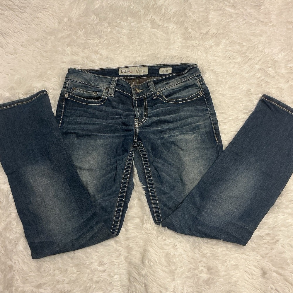 BKE Women's Denim Sabrina Straight 28 Regular Jeans